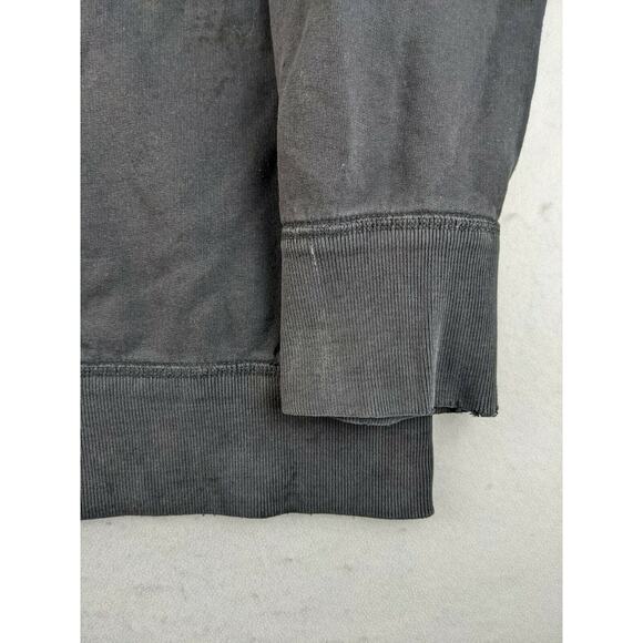 Mens American Eagle Athletic Fit Sweatshirt Size XLT 1/4 Zip Distressed Black - Picture 4 of 12